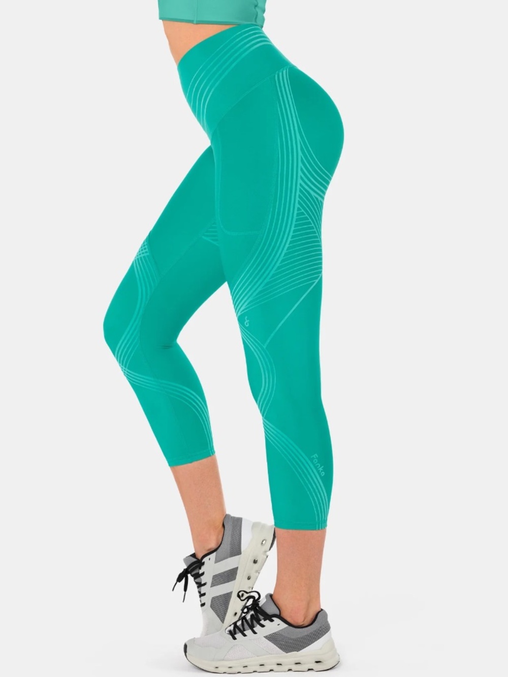 FANKA Body Sculpt Side Pocket 7/8 Leggings 2.0 (Reversible Wear) Jade Small